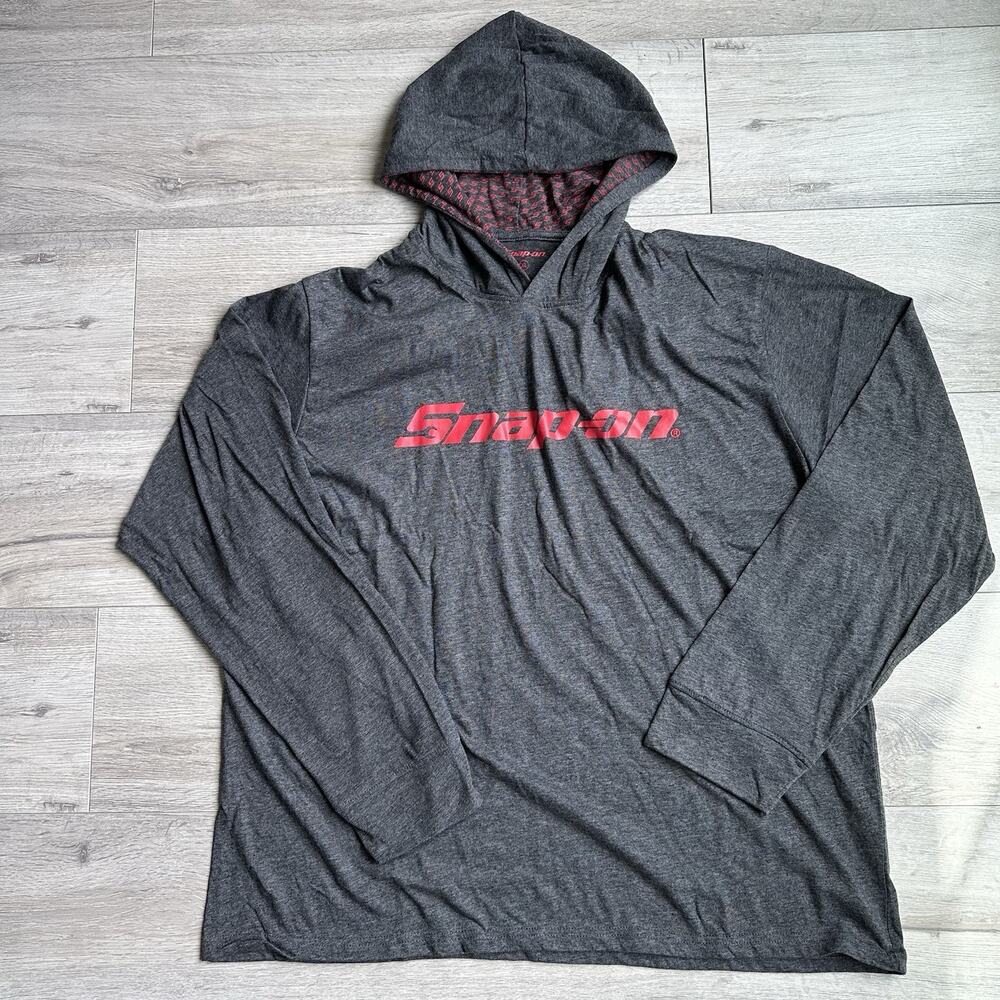 Snap-on Hoodie L Pullover NWT Grey/Red Logo Lightweight $60